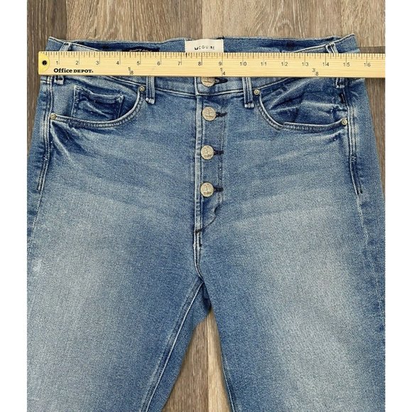 McGuire Gainsbourg High Rise Boot-Cut Crop Jeans Fray Hem Size 31 - Picture 6 of 12